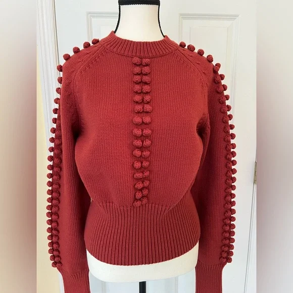 Chloe Bobble Knit Crew Neck Sweater - Picture 5 of 7